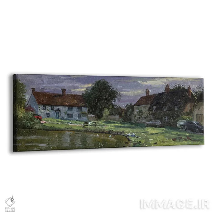 تابلو دکوراتیو برکه روستای هدنهام باکینگهام شایر اثر سایمون کوژین - نمای پرسپکتیو محصول