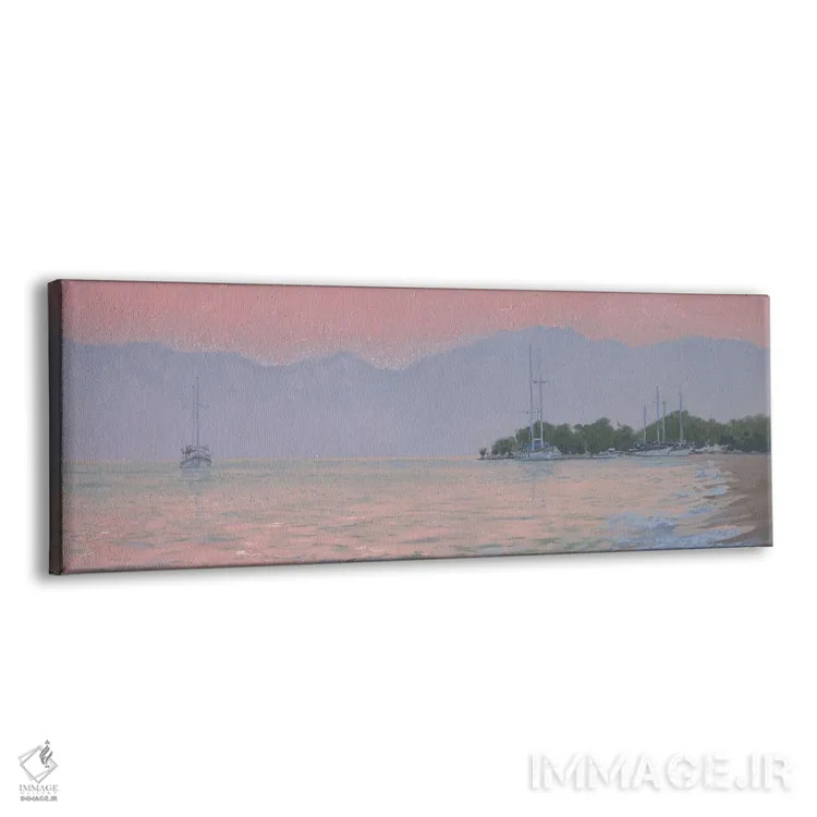 تابلو دکوراتیو غروب بر فراز دریا اثر سایمون کوژین - نمای پرسپکتیو محصول