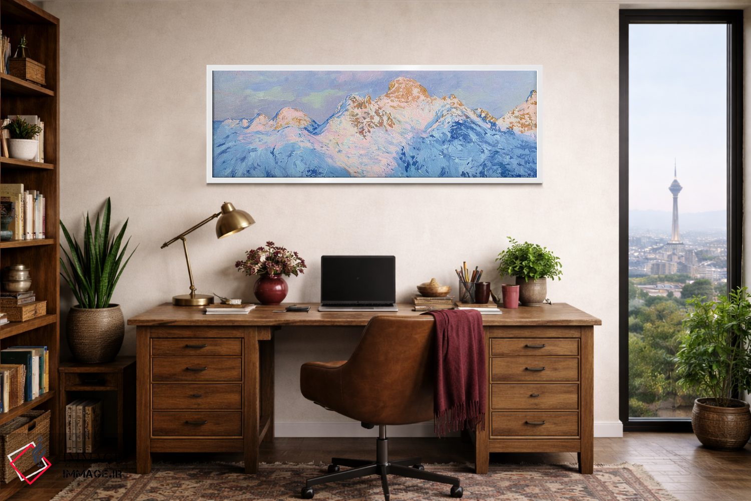 تابلو دکوراتیو آخرین پرتو کوه های سوئیس اثر سایمون کوژین - D1W