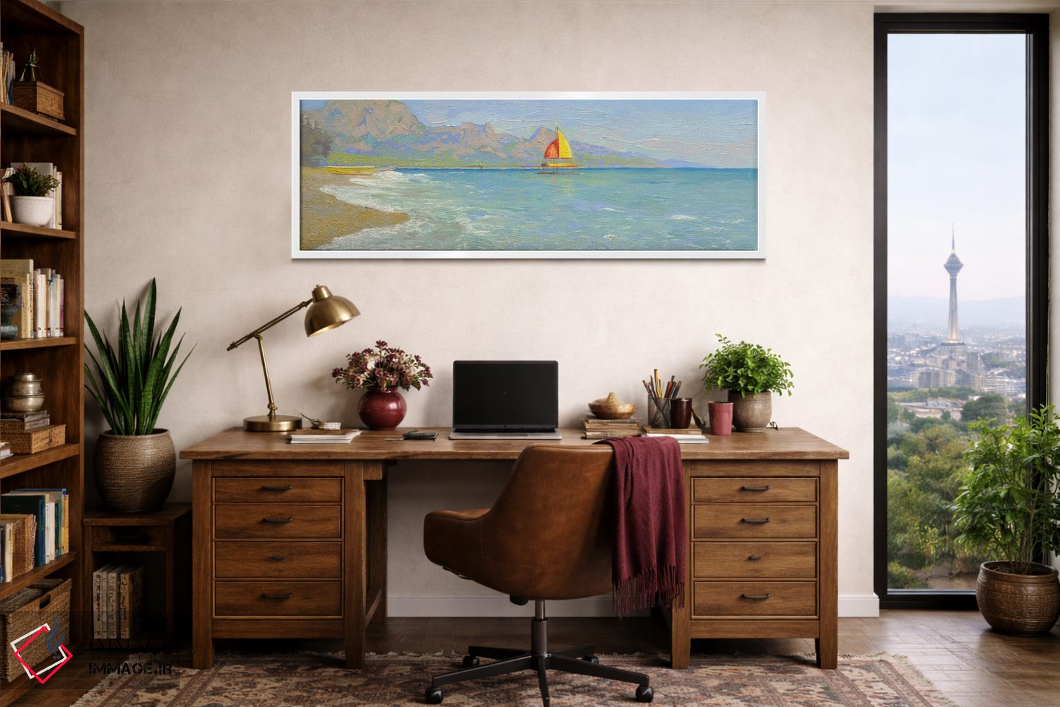 تابلو دکوراتیو کمر دریای مدیترانه اثر سایمون کوژین - D1W