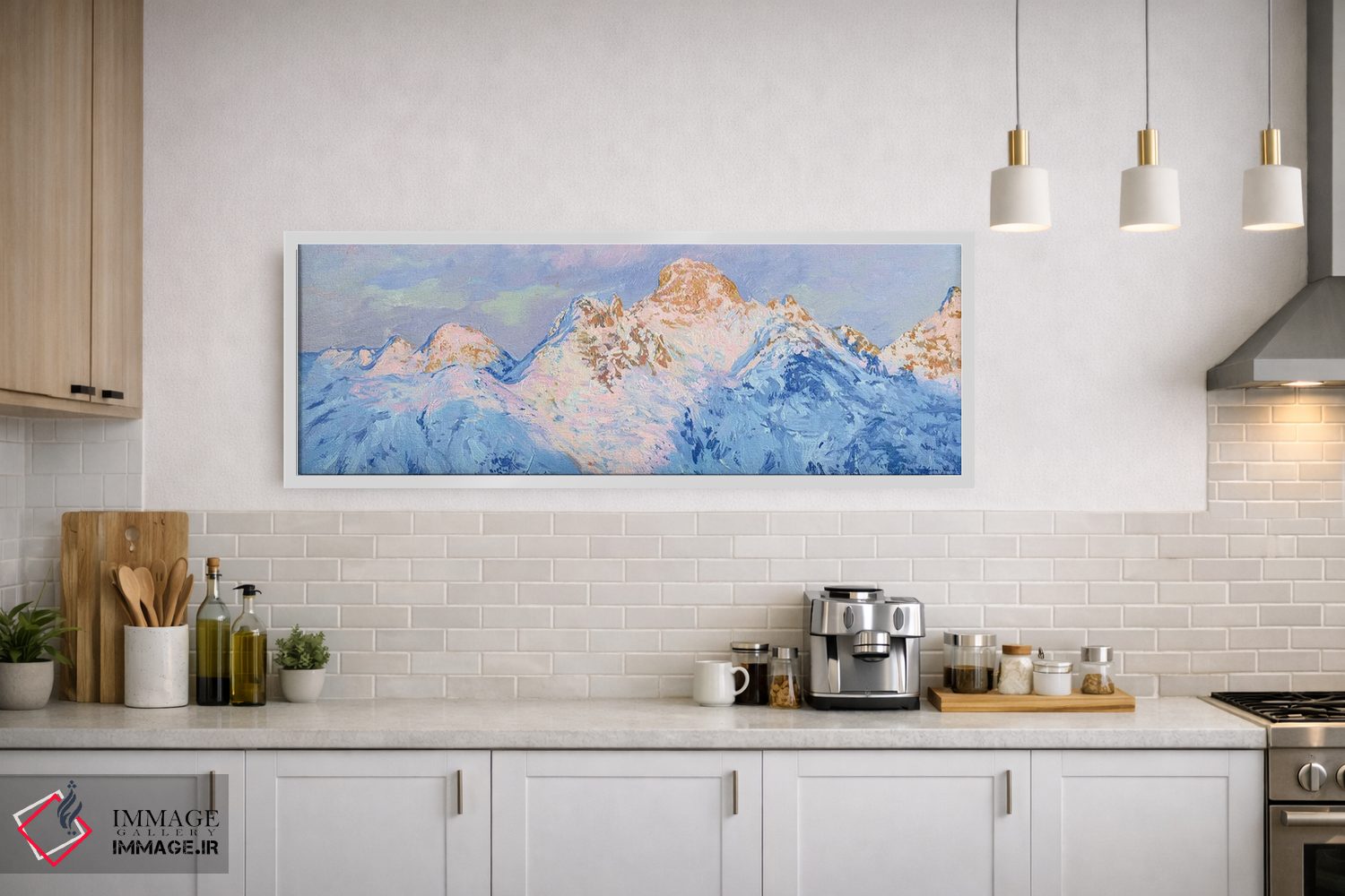 تابلو دکوراتیو آخرین پرتو کوه های سوئیس اثر سایمون کوژین - D3W