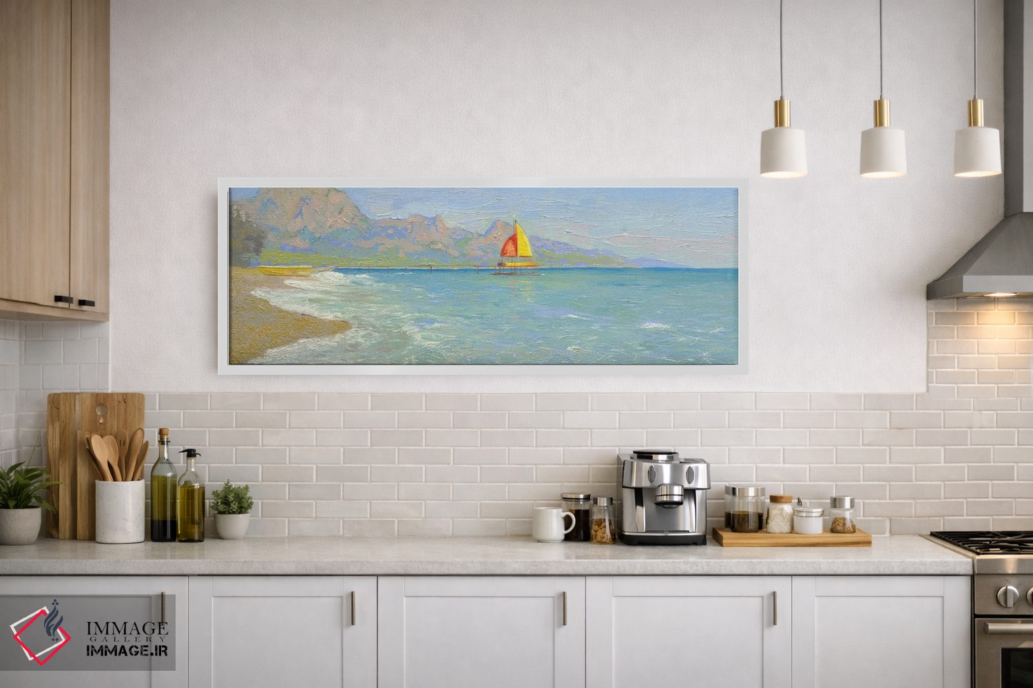 تابلو دکوراتیو کمر دریای مدیترانه اثر سایمون کوژین - D3W