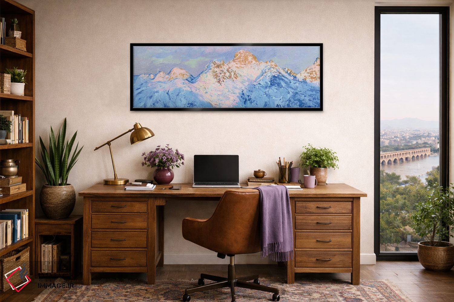 تابلو دکوراتیو آخرین پرتو کوه های سوئیس اثر سایمون کوژین - D4B