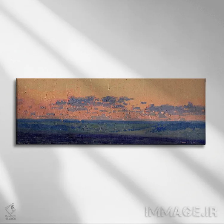 تابلو دکوراتیو غروب در پایان ماه مه. چامزینکا اثر سایمون کوژین - نمای روبهرو روی دیوار