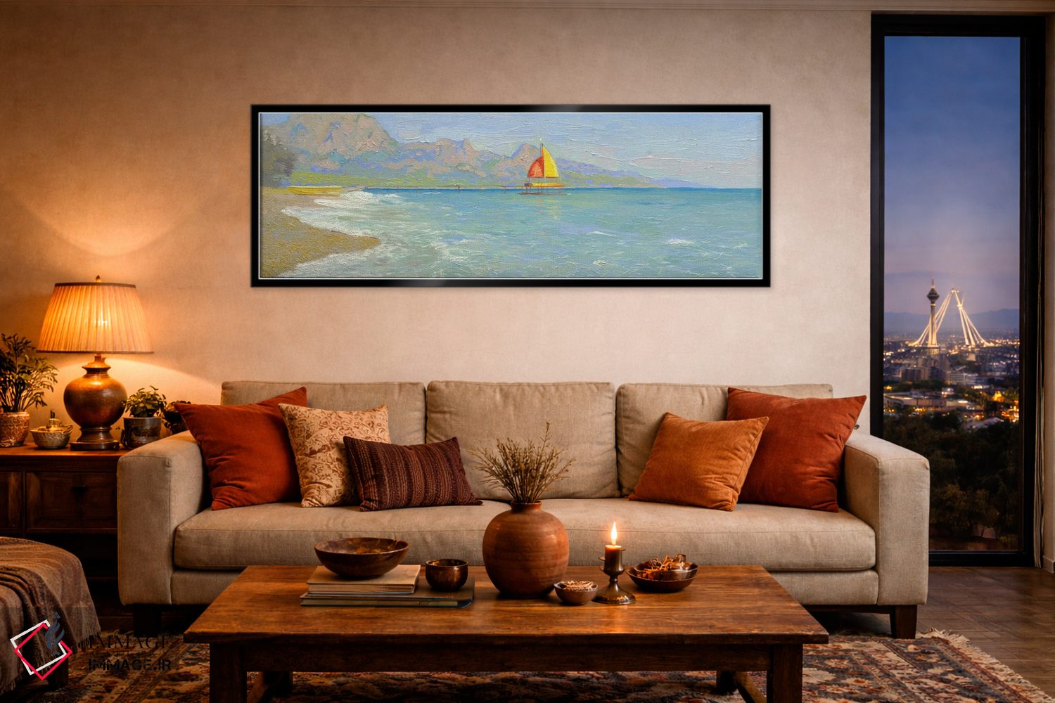 تابلو دکوراتیو کمر دریای مدیترانه اثر سایمون کوژین - D5B