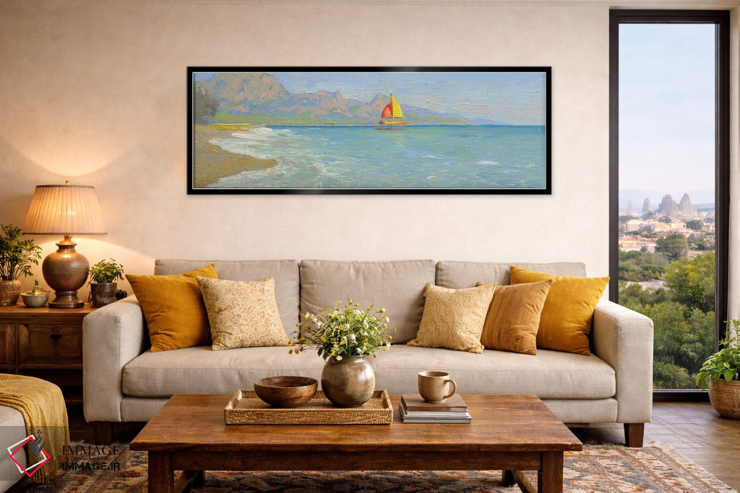 تابلو دکوراتیو کمر دریای مدیترانه اثر سایمون کوژین - D6B