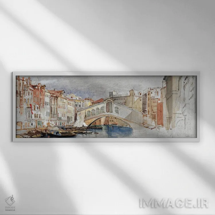 تابلو دکوراتیو کانال بزرگ اثر استودیو طراحی استلار - نمای قابدار سفید