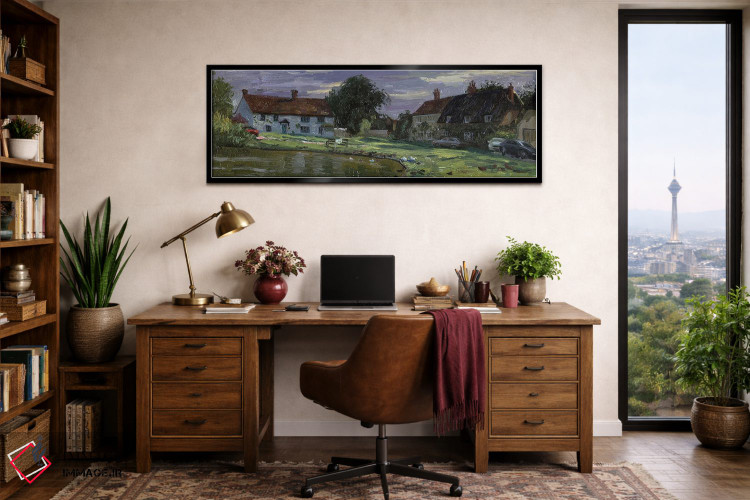 تابلو دکوراتیو برکه روستای هدنهام باکینگهام شایر اثر سایمون کوژین - D2B