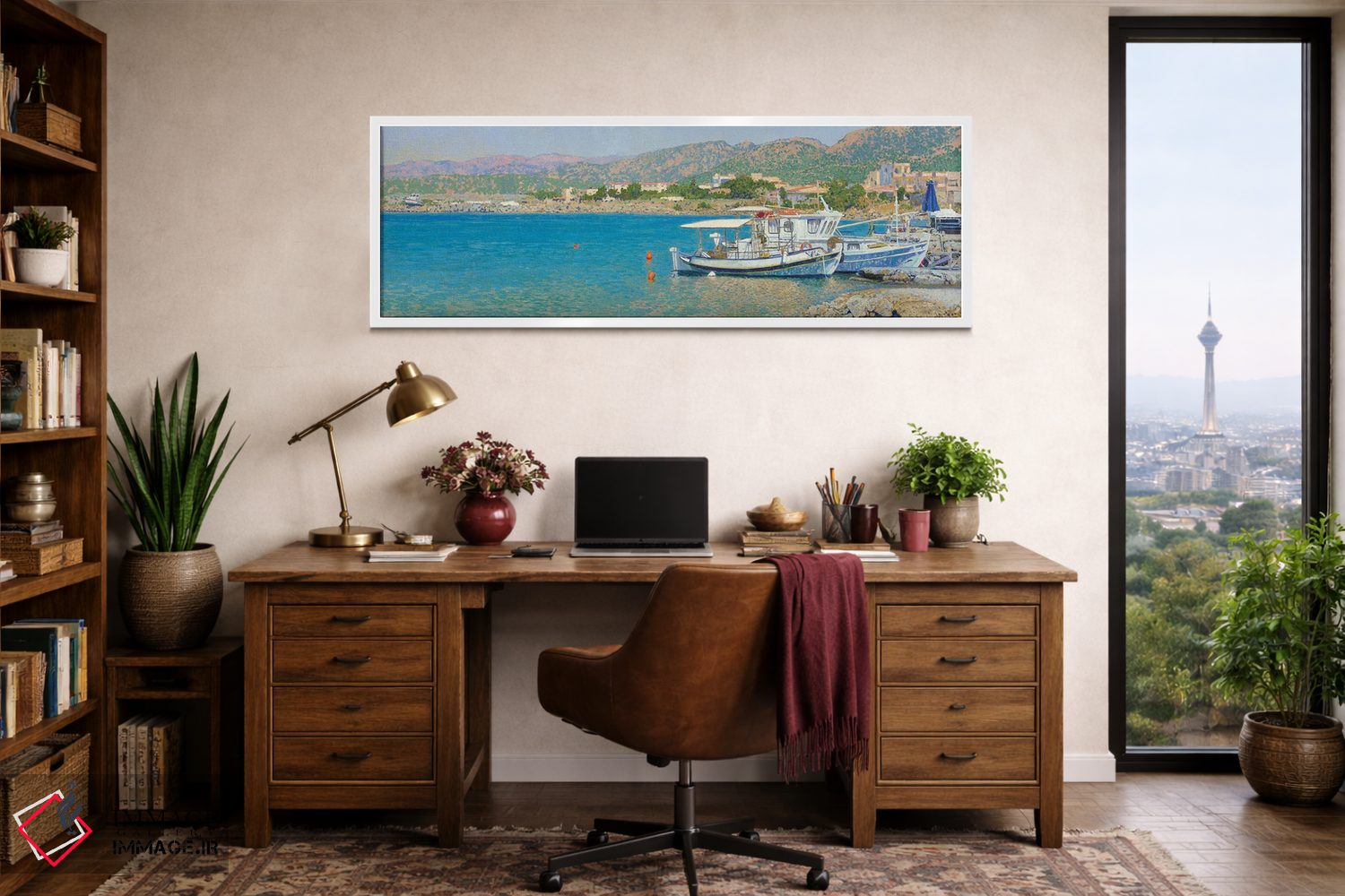 تابلو دکوراتیو خلیج مالیا کرت اثر سایمون کوژین - D1W