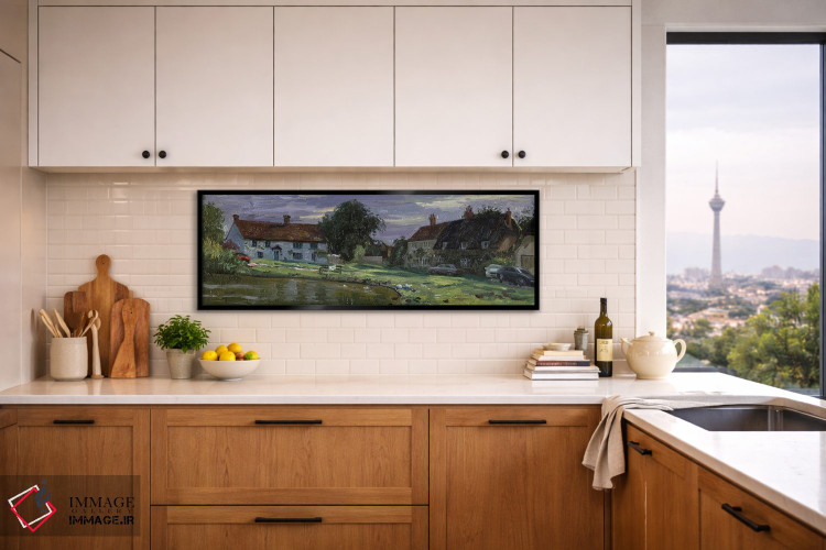 تابلو دکوراتیو برکه روستای هدنهام باکینگهام شایر اثر سایمون کوژین - D5B