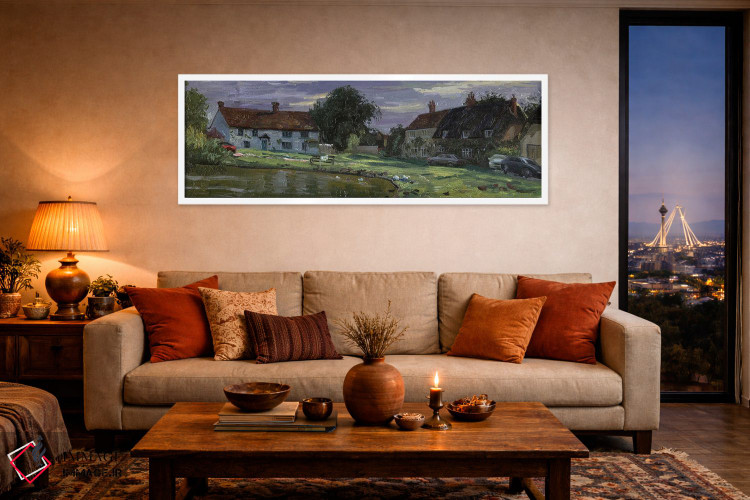 تابلو دکوراتیو برکه روستای هدنهام باکینگهام شایر اثر سایمون کوژین - D4W