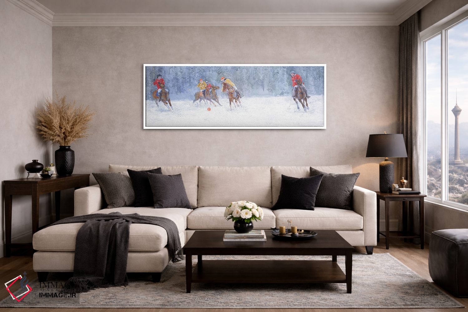 تابلو دکوراتیو بازی چوگان. سنت موریتس اثر سایمون کوژین - D4W