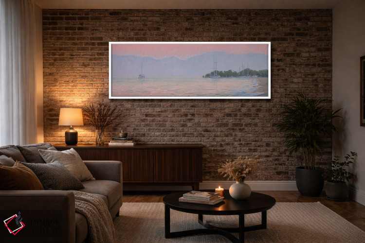 تابلو دکوراتیو غروب بر فراز دریا اثر سایمون کوژین - D3W