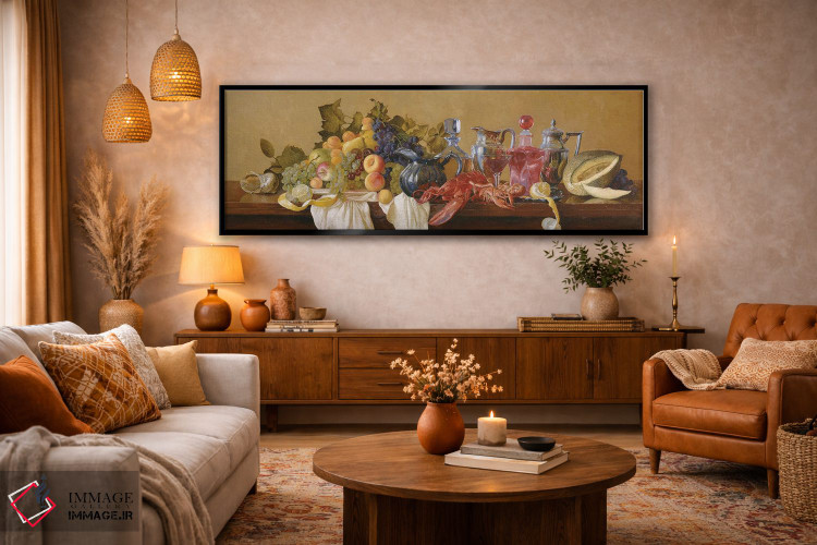 تابلو دکوراتیو طبیعت بی جان با خرچنگ دریایی اثر سایمون کوژین - D6B