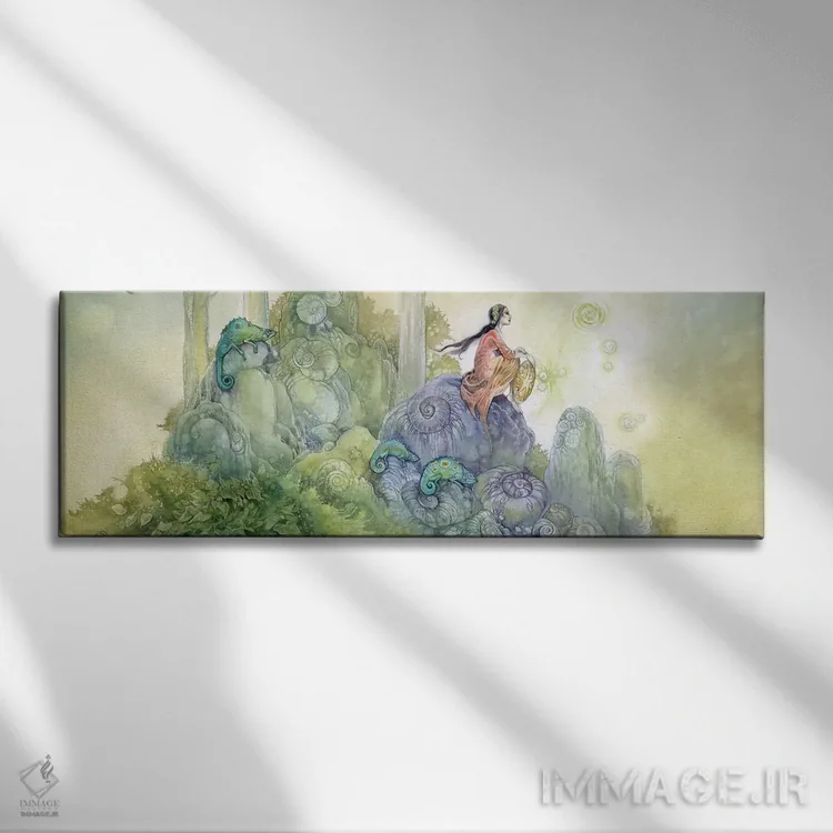 تابلو دکوراتیو بازتاب ها اثر استفانی لاو - نمای روبهرو روی دیوار