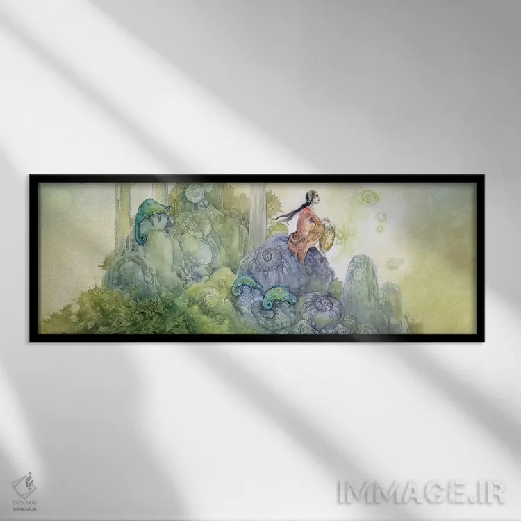 تابلو دکوراتیو بازتاب ها اثر استفانی لاو - نمای قابدار مشکی