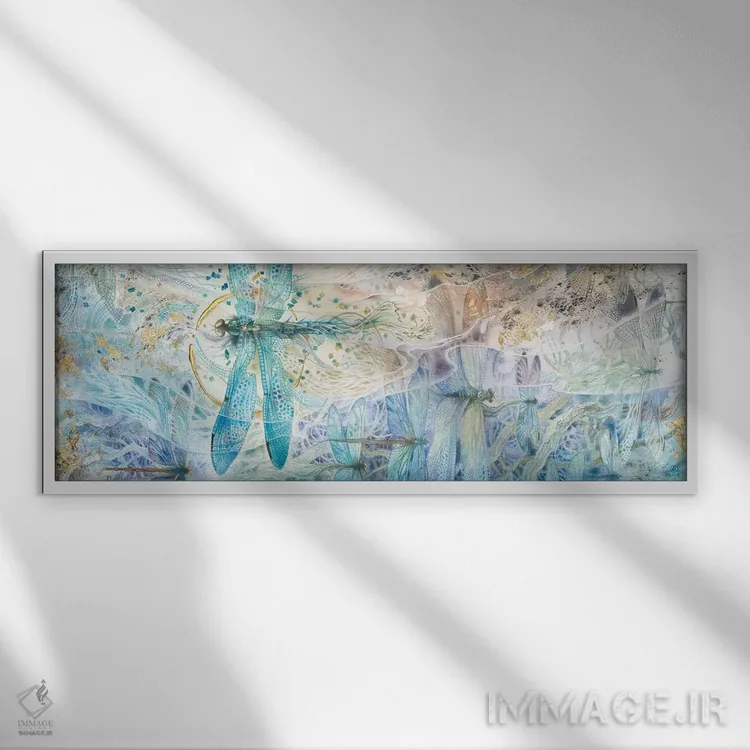 تابلو دکوراتیو بر خلاف جریان اثر استفانی لاو - نمای قابدار سفید