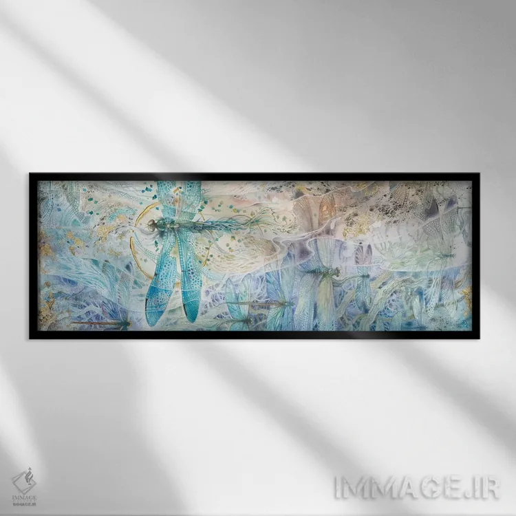 تابلو دکوراتیو بر خلاف جریان اثر استفانی لاو - نمای قابدار مشکی