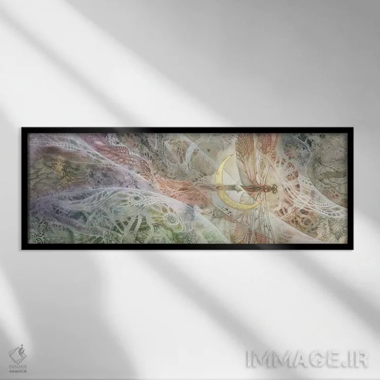 تابلو دکوراتیو همگرایی ۶ اثر استفانی لاو - نمای قابدار مشکی