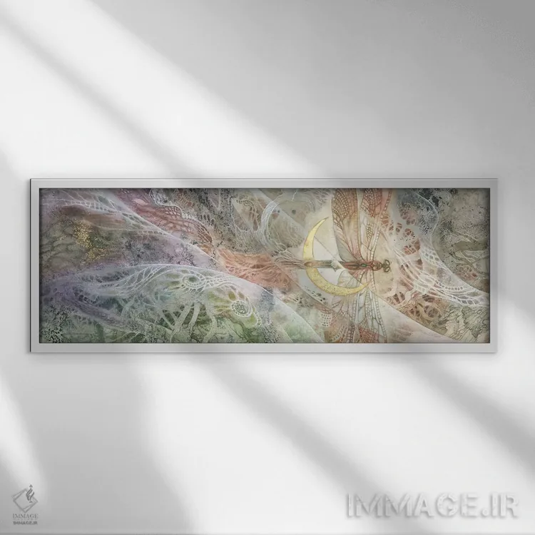 تابلو دکوراتیو همگرایی ۶ اثر استفانی لاو - نمای قابدار سفید