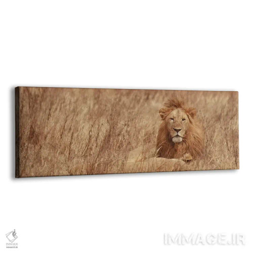 تابلو دکوراتیو شیر باشکوه اثر سوزان میشال - نمای پرسپکتیو محصول