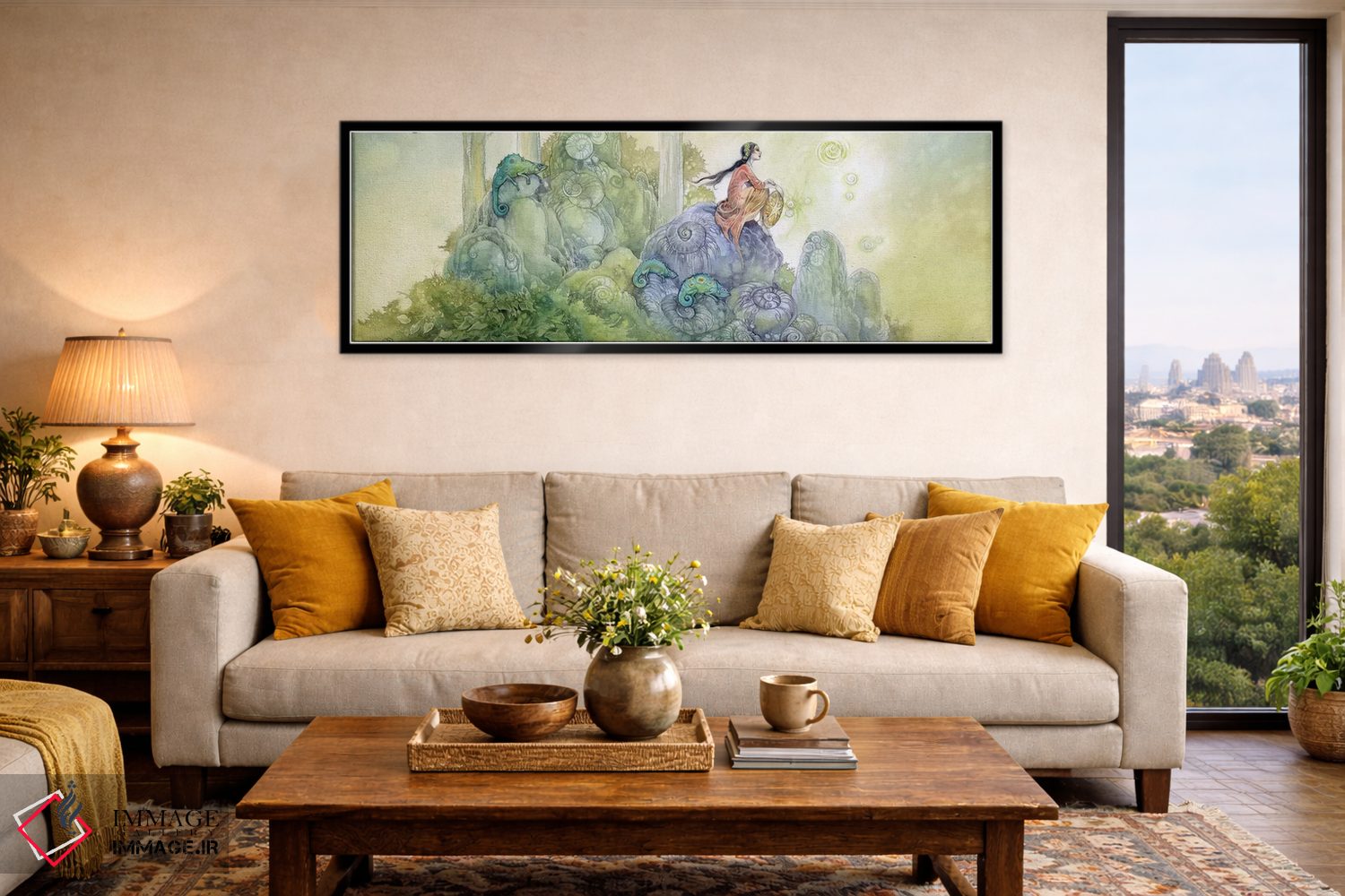 تابلو دکوراتیو بازتاب ها اثر استفانی لاو - D6B