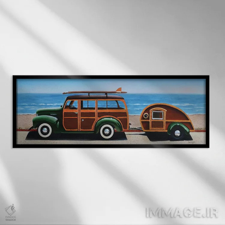 تابلو دکوراتیو وودی اثر جان سالوتزو - نمای قابدار مشکی