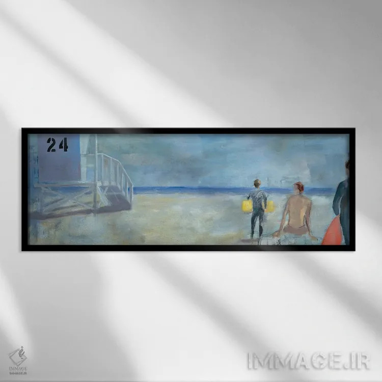 تابلو انتزاعی در انتظار یک مجموعه اثر سوزانه ماری - نمای قابدار مشکی