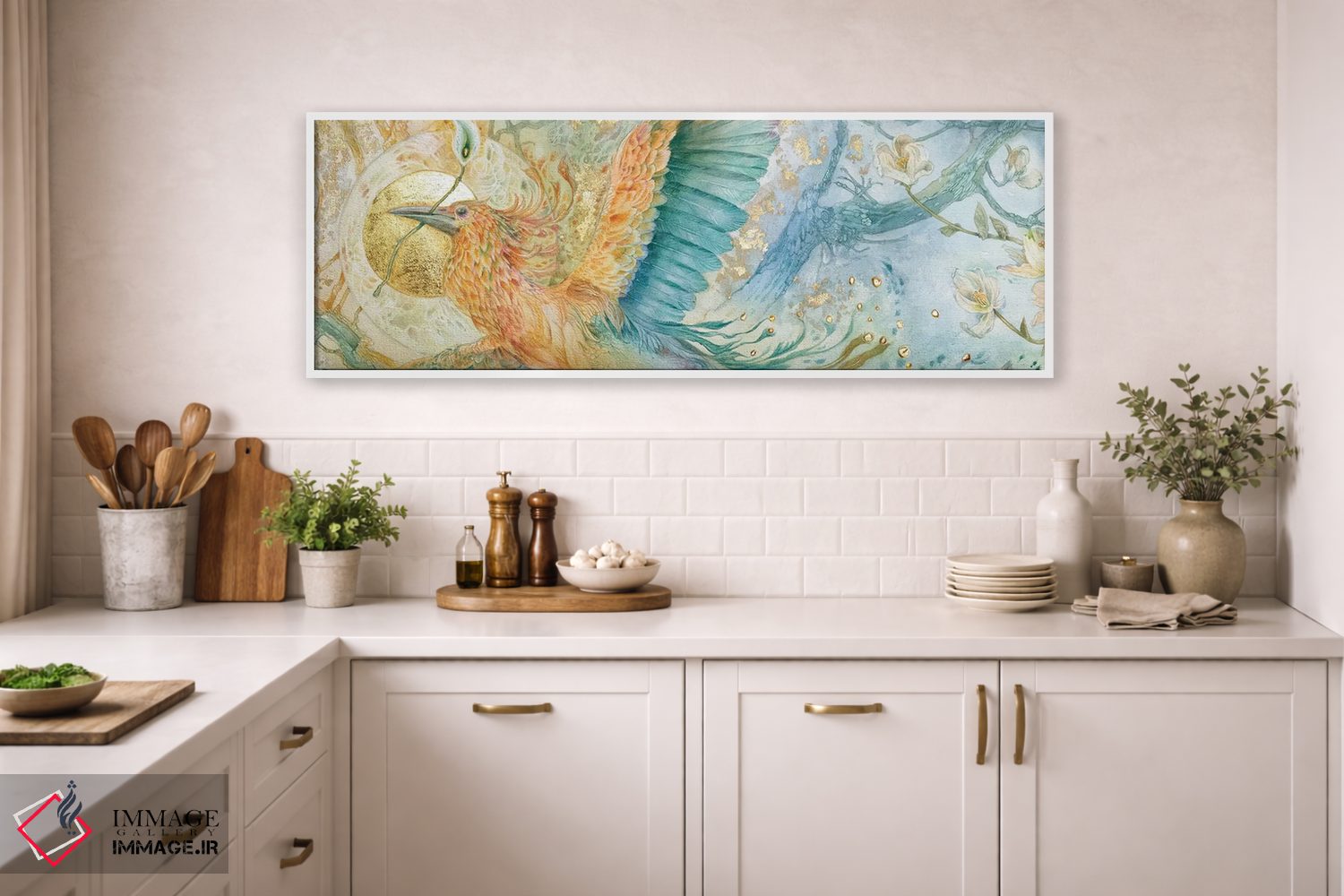 تابلو دکوراتیو آبی بالا ۲ اثر استفانی لاو - D1W