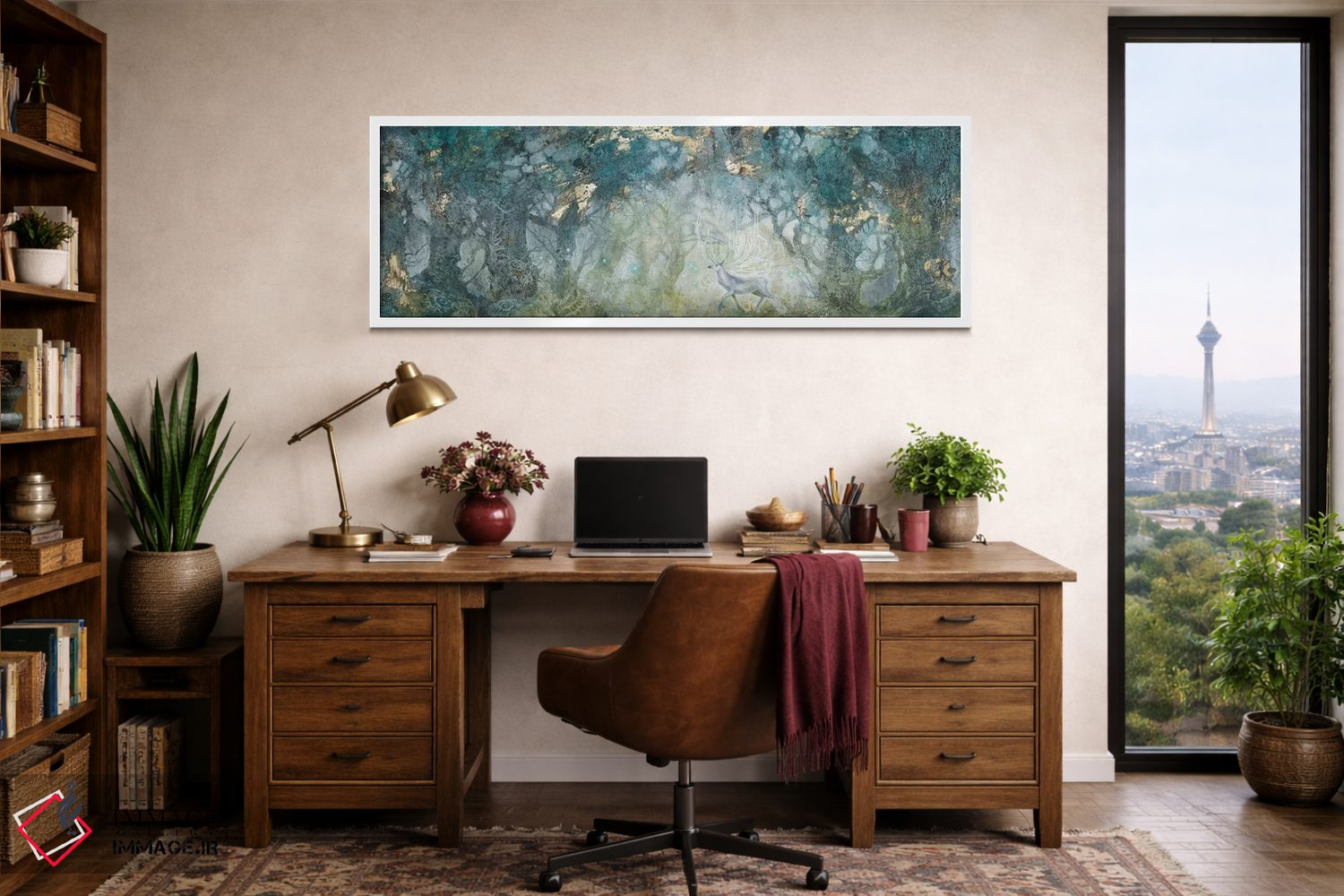 تابلو انتزاعی در پی نور اثر استفانی لاو - D1W