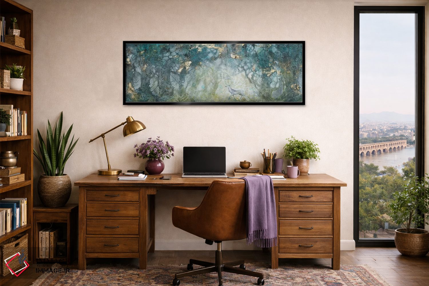 تابلو انتزاعی در پی نور اثر استفانی لاو - D3B