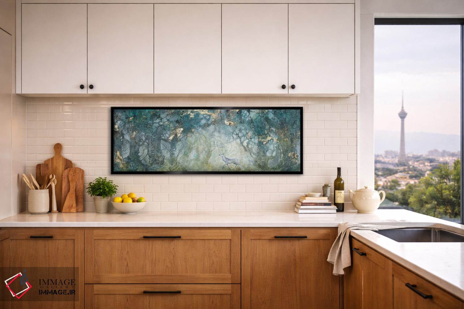 تابلو انتزاعی در پی نور اثر استفانی لاو - D5B