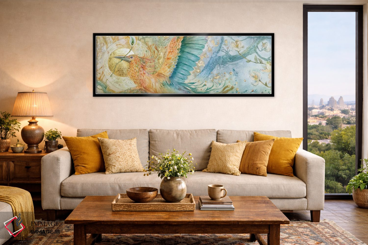 تابلو دکوراتیو آبی بالا ۲ اثر استفانی لاو - D6B