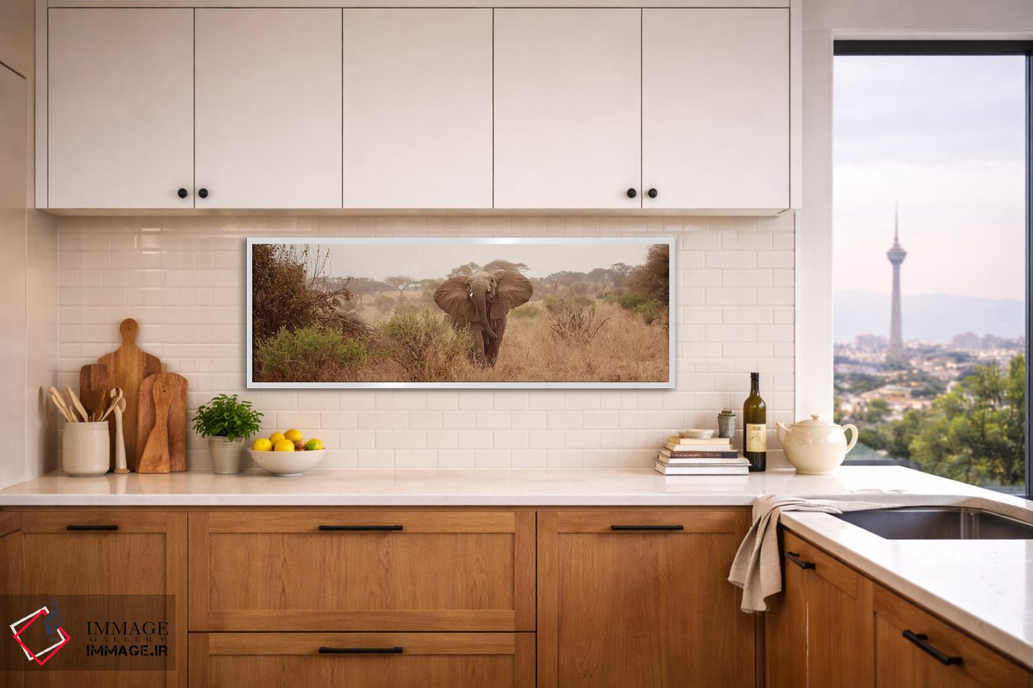 تابلو دکوراتیو فیل در ساوانا اثر سوزان میشال - D3W