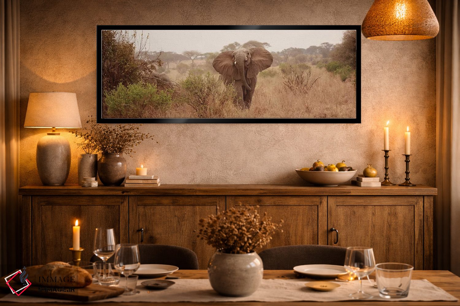 تابلو دکوراتیو فیل در ساوانا اثر سوزان میشال - D2B