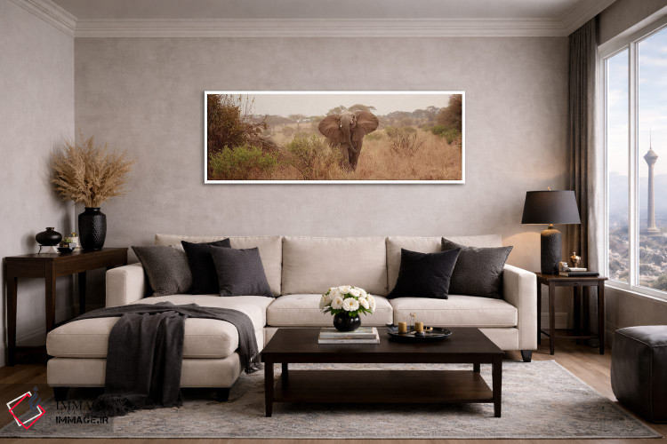 تابلو دکوراتیو فیل در ساوانا اثر سوزان میشال - D4W