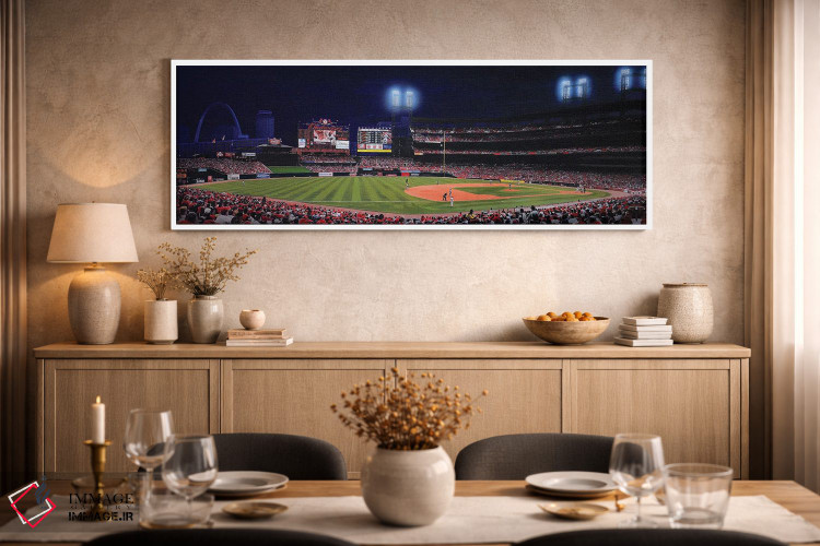تابلو دکوراتیو بیسبال شبانه بوش اثر جان سالوتزو - D2W
