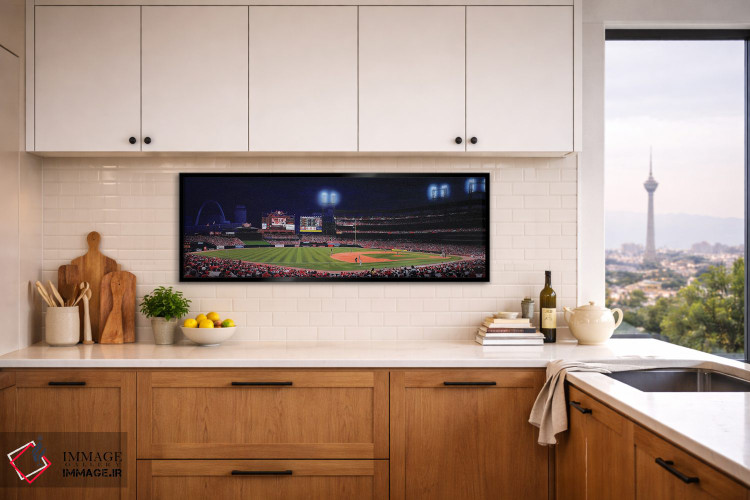 تابلو دکوراتیو بیسبال شبانه بوش اثر جان سالوتزو - D5B