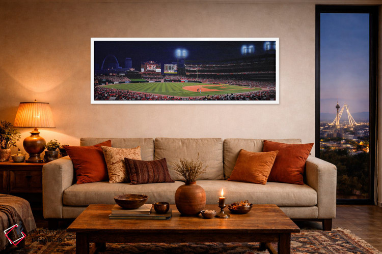تابلو دکوراتیو بیسبال شبانه بوش اثر جان سالوتزو - D4W