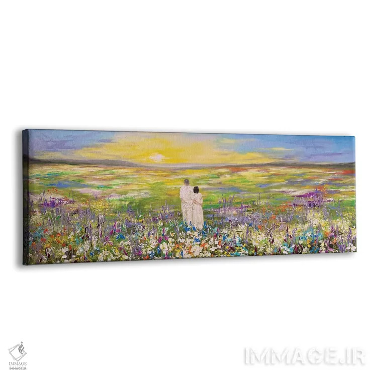 تابلو دکوراتیو سپیده دم در دشت اثر مارینا اسکرمووا - نمای پرسپکتیو محصول
