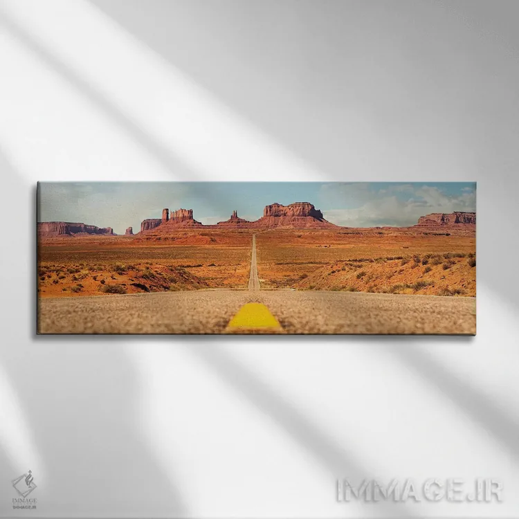 تابلو دکوراتیو جاده باز در جنوب غربی ایالات متحده اثر سوزان ریچی - نمای روبهرو روی دیوار