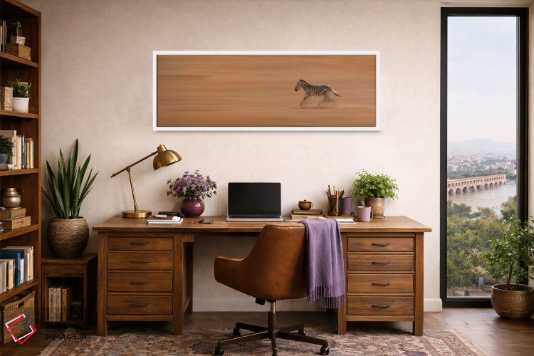 تابلو دکوراتیو گورخر در حال دویدن اثر سوزان میشال - D1W