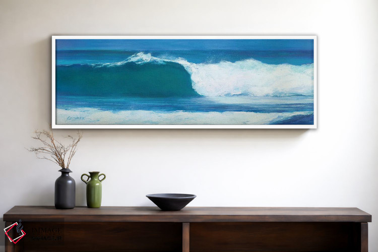 تابلو دکوراتیو بشکه آبی اثر سوزان ویلکینز - D1W