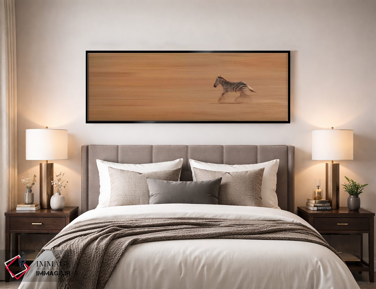 تابلو دکوراتیو گورخر در حال دویدن اثر سوزان میشال - D5B