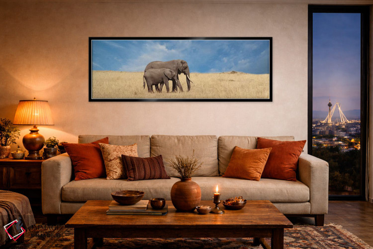تابلو دکوراتیو فیل و بچه اش اثر سوزان میشال - D5B