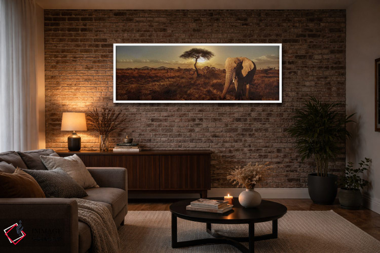 تابلو دکوراتیو فیل و درخت اثر سوزان میشال - D3W