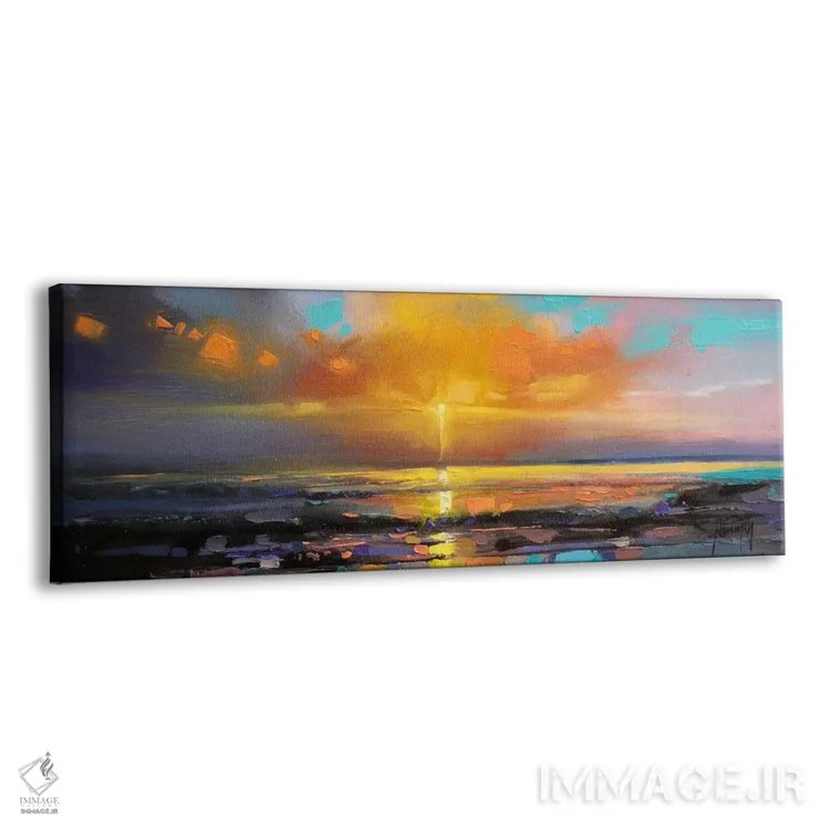 تابلو انتزاعی درخشش خورشید اثر اسکات نیسمیت - نمای پرسپکتیو محصول