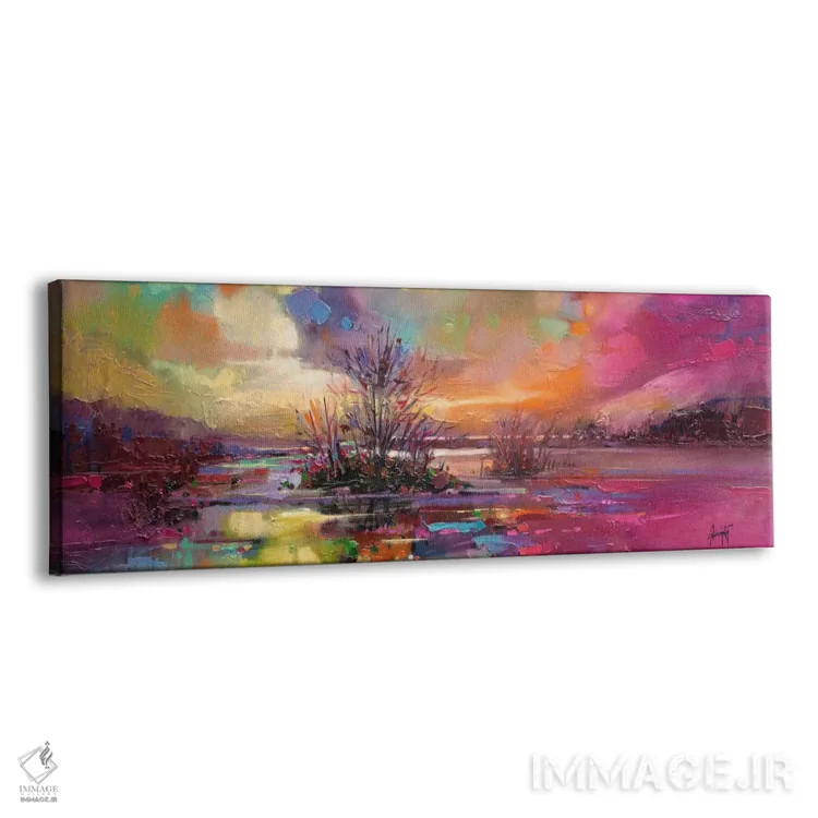 تابلو انتزاعی رنگ دریاچه فاین اثر اسکات نیسمیت - نمای پرسپکتیو محصول