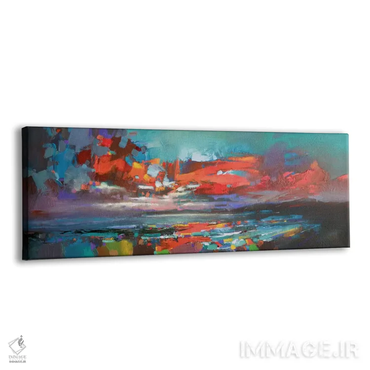 تابلو انتزاعی قرمز کوال اثر اسکات نیسمیت - نمای پرسپکتیو محصول