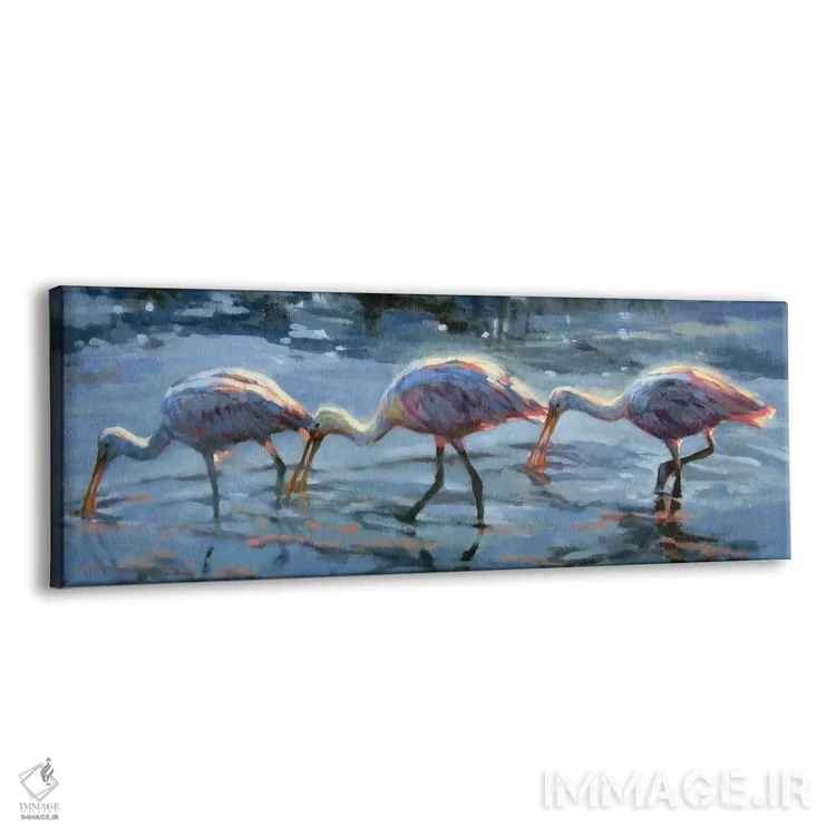 تابلو دکوراتیو غذادهی دیرهنگام اسپه آهنی اثر سندی نلسون - نمای پرسپکتیو محصول